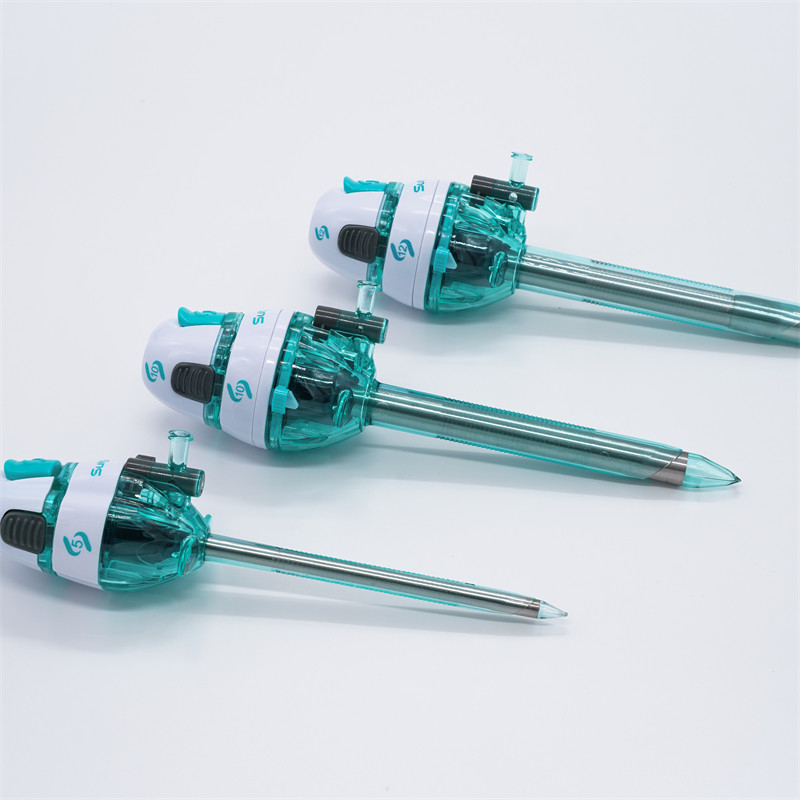 PC Disposable Optical Trocar 100mm Length Cannula with Transparent Tip