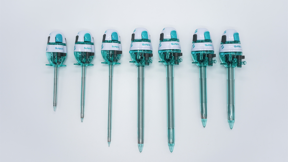 Visible Tip Steel Tube Optical Trocar with Plastic Cannula 5/10/12*75/100/150mm Surgsci