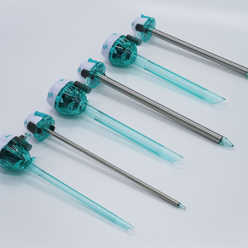 5/10/12x150mm Visible Tip Disposable Laparoscopic Optical Trocar Medical Instrument