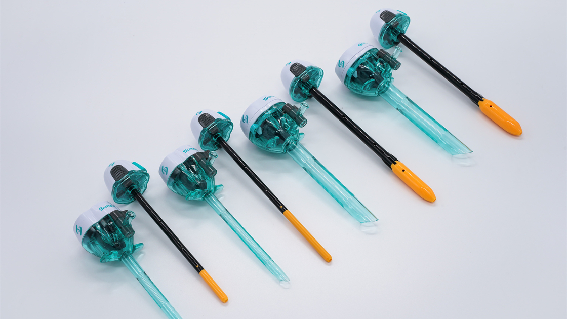 Surgsci CE Marked Laparoscopic Trocar 5 / 10 / 12mm Class II Bladed Trocar